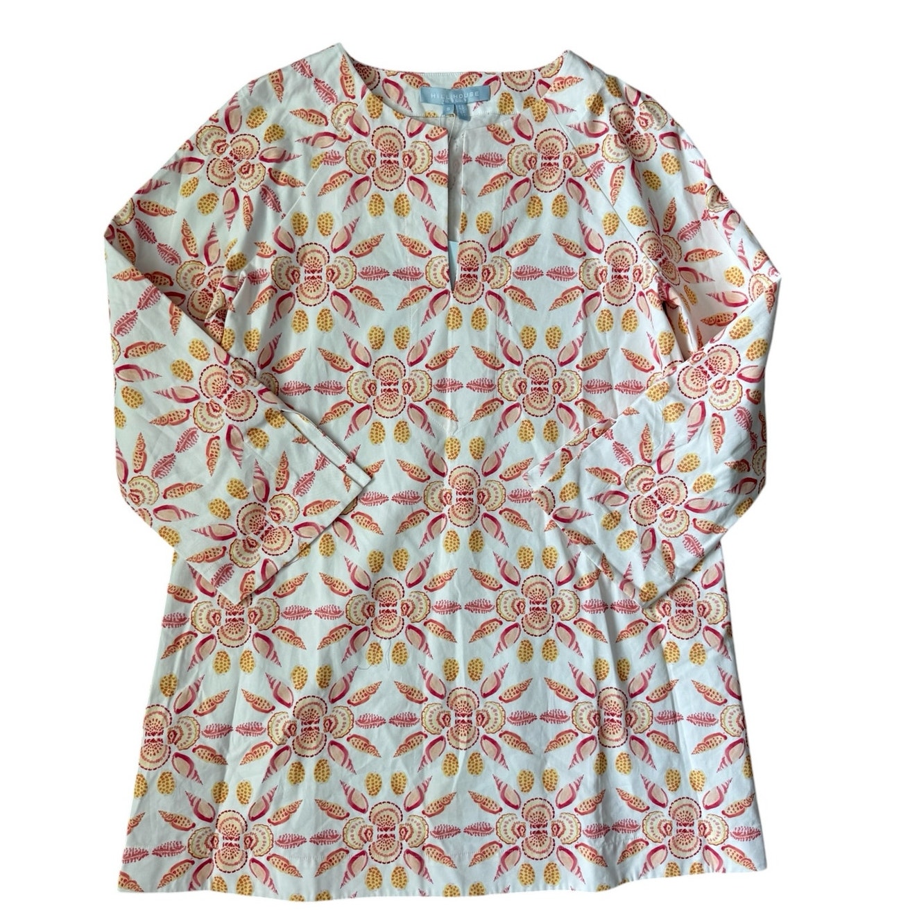 Hill House The Artemis Dress In Orange Shell Mosaic Size Small — image 6 of 8